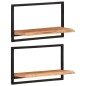 vidaXL Estantes de pared 2 unidades madera maciza acacia 60x25x35 cm vidaXL Estantes de pared 2 unidades madera maciza acacia 60x25x35 cm