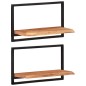 vidaXL Estantes de pared 2 unidades madera maciza acacia 60x25x35 cm vidaXL Estantes de pared 2 unidades madera maciza acacia 60x25x35 cm