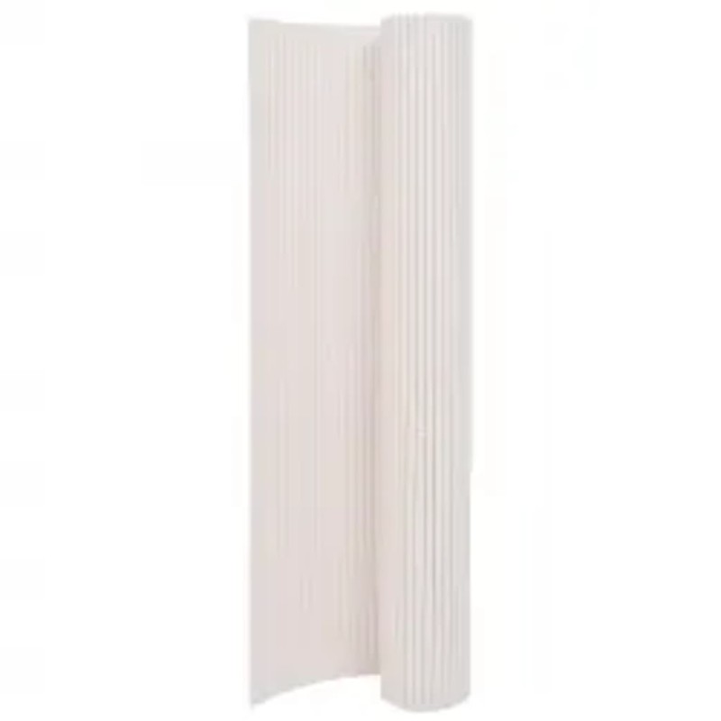vidaXL Valla de jardín de doble cara blanca 110x400 cm vidaXL Valla de jardín de doble cara blanca 110x400 cm