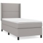 vidaXL Cama box spring con colchón tela gris claro 90x200 cm vidaXL Cama box spring con colchón tela gris claro 90x200 cm