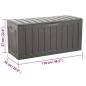 vidaXL Caja de almacenaje polipropileno negra 118x53x57 cm vidaXL Caja de almacenaje polipropileno negra 118x53x57 cm