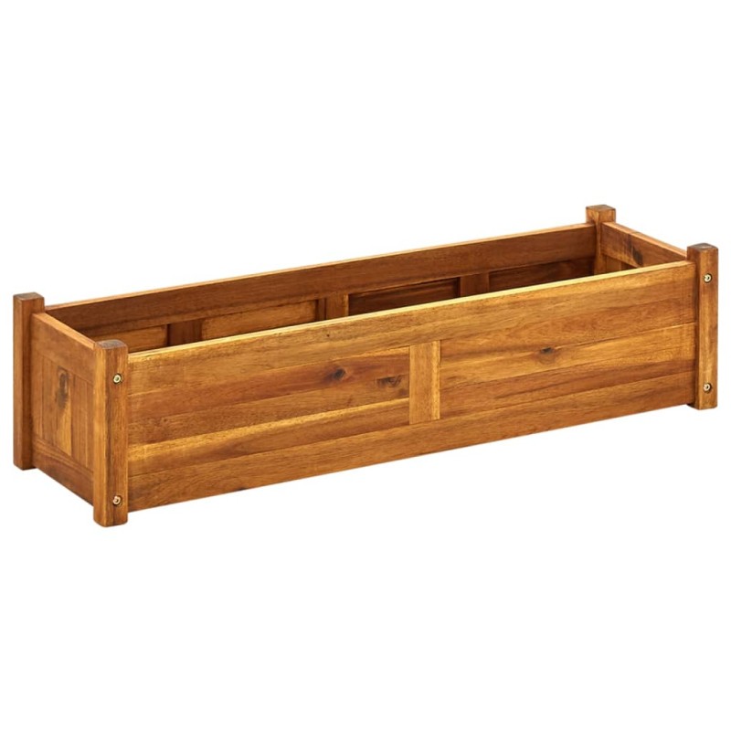 vidaXL Arriate de madera de acacia 100x30x25 cm vidaXL Arriate de madera de acacia 100x30x25 cm