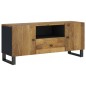 vidaXL Mueble de TV madera mango y madera contrachapada 105x33,5x46 cm vidaXL Mueble de TV madera mango y madera contrachapada 105x33,5x46 cm
