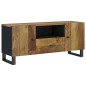 vidaXL Mueble de TV madera mango y madera contrachapada 105x33,5x46 cm vidaXL Mueble de TV madera mango y madera contrachapada 105x33,5x46 cm