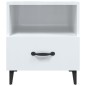 vidaXL Mesita de noche madera contrachapada blanco brillante vidaXL Mesita de noche madera contrachapada blanco brillante