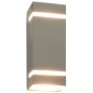 vidaXL Lámparas de pared de exterior 2 uds 35 W plateado semicircular