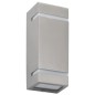 vidaXL Lámparas de pared de exterior 2 uds 35 W plateado semicircular
