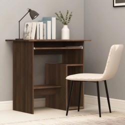 vidaXL Escritorio de madera contrachapada roble marrón 80x45x74 cm