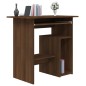 vidaXL Escritorio de madera contrachapada roble marrón 80x45x74 cm vidaXL Escritorio de madera contrachapada roble marrón 80x45x74 cm