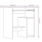 vidaXL Escritorio de madera contrachapada roble marrón 80x45x74 cm vidaXL Escritorio de madera contrachapada roble marrón 80x45x74 cm
