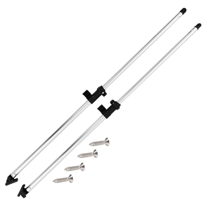 vidaXL Postes de soporte de toldos bimini para barcos 2 uds aluminio vidaXL Postes de soporte de toldos bimini para barcos 2 uds aluminio
