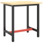 vidaXL Estructura banco de trabajo metal negro y rojo mate 70x50x79cm vidaXL Estructura banco de trabajo metal negro y rojo mate 70x50x79cm