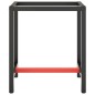 vidaXL Estructura banco de trabajo metal negro y rojo mate 70x50x79cm vidaXL Estructura banco de trabajo metal negro y rojo mate 70x50x79cm