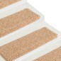 vidaXL Alfombras de peldaños de escalera 15 uds dorado 65x21x4 cm vidaXL Alfombras de peldaños de escalera 15 uds dorado 65x21x4 cm