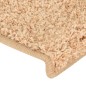 vidaXL Alfombras de peldaños de escalera 15 uds dorado 65x21x4 cm vidaXL Alfombras de peldaños de escalera 15 uds dorado 65x21x4 cm
