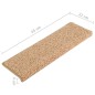 vidaXL Alfombras de peldaños de escalera 15 uds dorado 65x21x4 cm vidaXL Alfombras de peldaños de escalera 15 uds dorado 65x21x4 cm