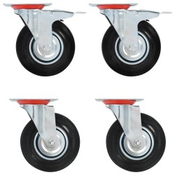 vidaXL Ruedas giratorias 4 unidades 125 mm