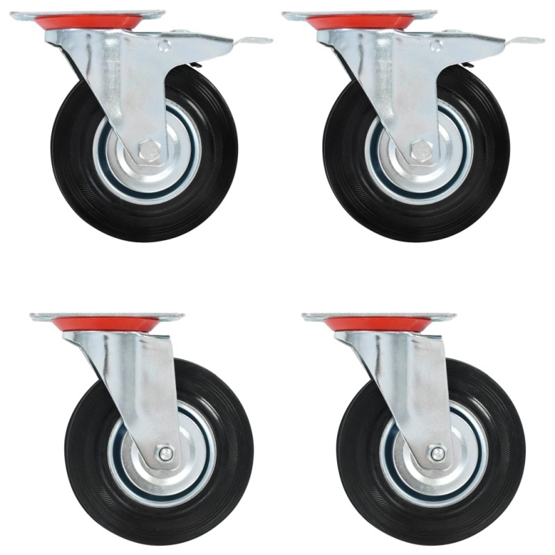vidaXL Ruedas giratorias 4 unidades 125 mm