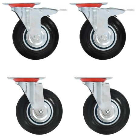 vidaXL Ruedas giratorias 4 unidades 125 mm