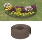 vidaXL Bordura de jardín polietileno marrón 10 m 20 cm vidaXL Bordura de jardín polietileno marrón 10 m 20 cm