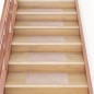 vidaXL Alfombrilla autoadhesiva escalera 15 uds marrón claro 60x25 cm