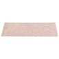 vidaXL Alfombrilla autoadhesiva escalera 15 uds marrón claro 60x25 cm
