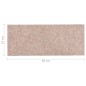 vidaXL Alfombrilla autoadhesiva escalera 15 uds marrón claro 60x25 cm