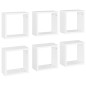 vidaXL Estantes cubo de pared 6 unidades blanco 30x15x30 cm vidaXL Estantes cubo de pared 6 unidades blanco 30x15x30 cm