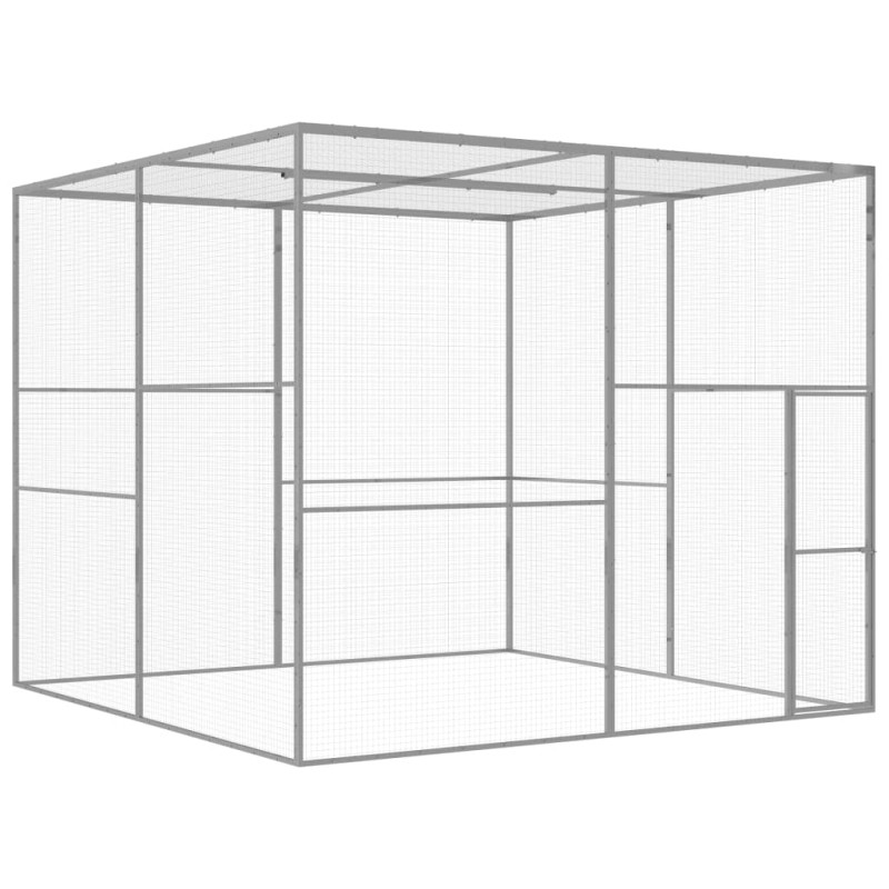 vidaXL Jaula para gatos acero galvanizado 3x3x2,5 m vidaXL Jaula para gatos acero galvanizado 3x3x2,5 m