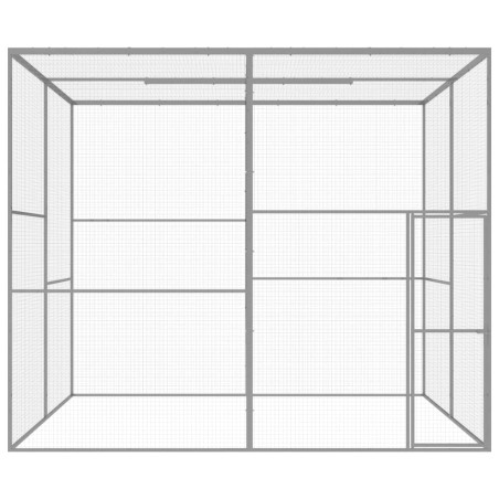 vidaXL Jaula para gatos acero galvanizado 3x3x2,5 m