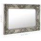 vidaXL Espejo de pared estilo barroco plateado 60x40 cm vidaXL Espejo de pared estilo barroco plateado 60x40 cm