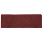 vidaXL Alfombras de peldaños de escalera 15 uds rojo mate 65x21x4 cm