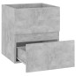 vidaXL Armario para lavabo contrachapada gris hormigón 41x38,5x45 cm vidaXL Armario para lavabo contrachapada gris hormigón 41x38,5x45 cm
