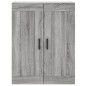 vidaXL Armario de pared madera ingeniería gris Sonoma 69,5x34x90 cm