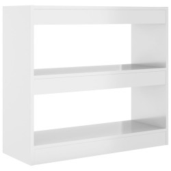 vidaXL Estantería/divisor de espacios blanco brillante 80x30x72 cm