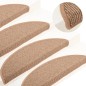 vidaXL Alfombras de peldaños de escalera 15 uds marrón 56x17x3 cm vidaXL Alfombras de peldaños de escalera 15 uds marrón 56x17x3 cm
