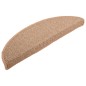 vidaXL Alfombras de peldaños de escalera 15 uds marrón 56x17x3 cm vidaXL Alfombras de peldaños de escalera 15 uds marrón 56x17x3 cm