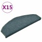 vidaXL Alfombras de peldaños de escalera 15 uds verde oscuro 65x24x4cm vidaXL Alfombras de peldaños de escalera 15 uds verde oscuro 65x24x4cm