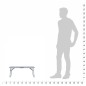 vidaXL Mesa de camping plegable aluminio blanca 60x40 cm