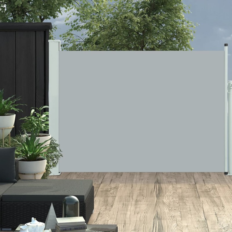 vidaXL Toldo lateral retráctil de jardín gris 100x500 cm vidaXL Toldo lateral retráctil de jardín gris 100x500 cm