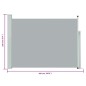 vidaXL Toldo lateral retráctil de jardín gris 100x500 cm vidaXL Toldo lateral retráctil de jardín gris 100x500 cm