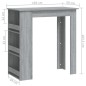 vidaXL Mesa alta con estante gris Sonoma 102x50x103,5 cm vidaXL Mesa alta con estante gris Sonoma 102x50x103,5 cm