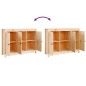 vidaXL Aparador de madera maciza de pino 110x35x74 cm vidaXL Aparador de madera maciza de pino 110x35x74 cm