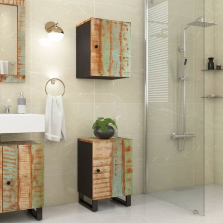 vidaXL Mueble de baño madera maciza reciclada 38x33x58 cm