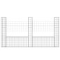 vidaXL Cesta de gaviones forma de U 3 postes de hierro 260x20x150 cm vidaXL Cesta de gaviones forma de U 3 postes de hierro 260x20x150 cm