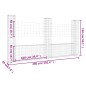 vidaXL Cesta de gaviones forma de U 3 postes de hierro 260x20x150 cm vidaXL Cesta de gaviones forma de U 3 postes de hierro 260x20x150 cm