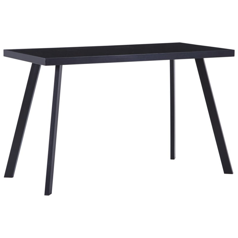 vidaXL Mesa de comedor de vidrio templado negro 120x60x75 cm vidaXL Mesa de comedor de vidrio templado negro 120x60x75 cm