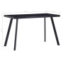 vidaXL Mesa de comedor de vidrio templado negro 120x60x75 cm vidaXL Mesa de comedor de vidrio templado negro 120x60x75 cm