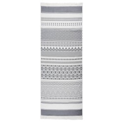 vidaXL Alfombra de algodón blanca 100x300 cm