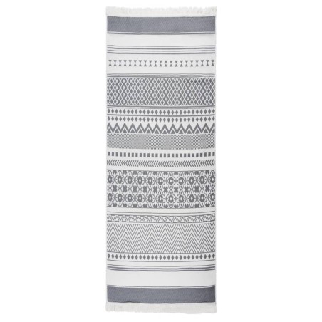 vidaXL Alfombra de algodón blanca 100x300 cm